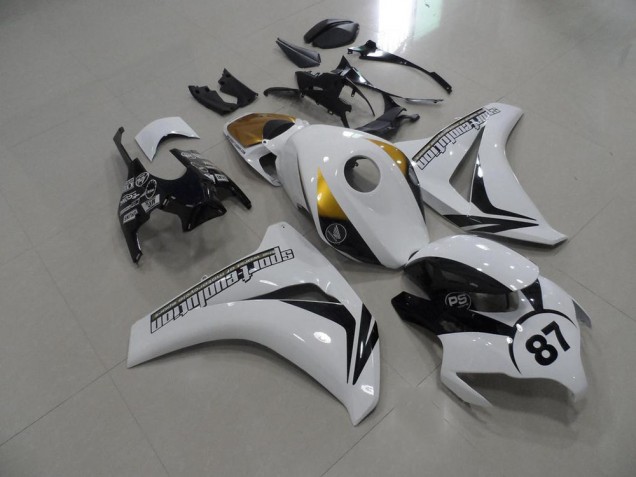 Affordable 2008-2011 Black and White and Gold Honda CBR1000RR Bike Fairings Affordable 2008-2011 Black and White and Gold Honda CBR1000RR Bike Fairings