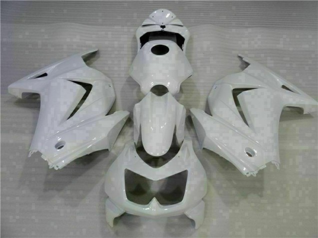Affordable 2008-2012 White Kawasaki EX250 Motorcycle Replacement Fairings Affordable 2008-2012 White Kawasaki EX250 Motorcycle Replacement Fairings