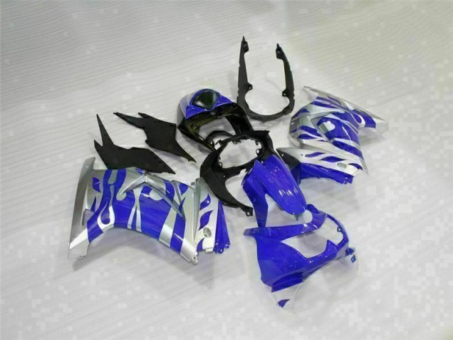 Affordable 2008-2012 Black Blue Kawasaki EX250 Replacement Fairings