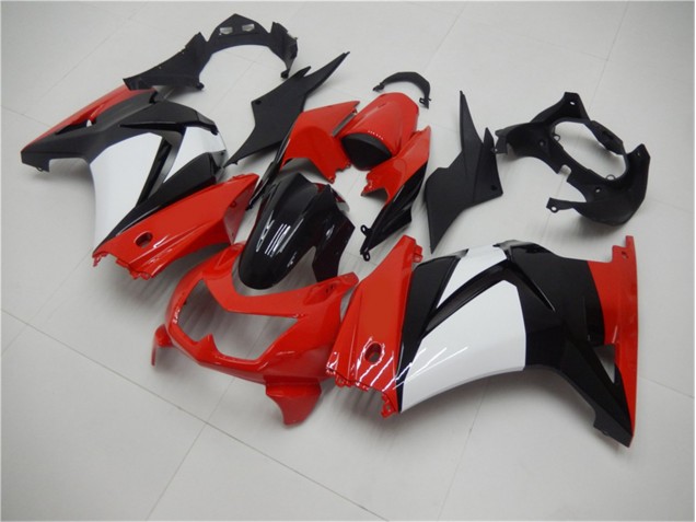 Affordable 2008-2012 Red Black White Kawasaki EX250 Motorcycle Fairings