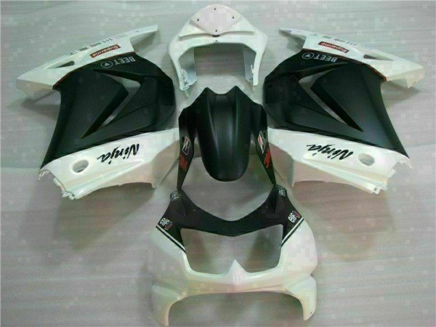 Affordable 2008-2012 White Black Ninja 3M Kawasaki EX250 Motorcycle Fairings