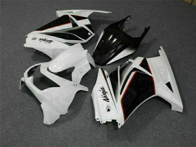 Affordable 2008-2012 White Black Ninja Kawasaki EX250 Replacement Fairings
