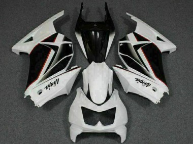 Affordable 2008-2012 White Black Ninja Kawasaki EX250 Replacement Fairings