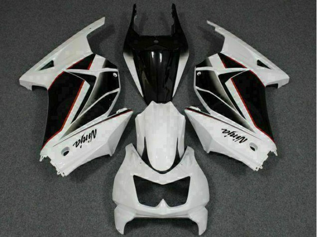 Affordable 2008-2012 White Black Ninja Kawasaki EX250 Replacement Fairings
