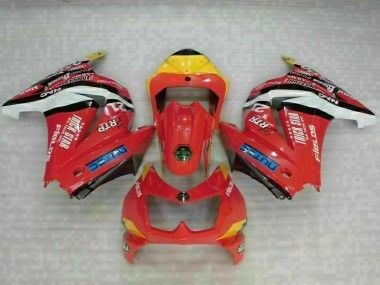Affordable 2008-2012 Red Yellow Kawasaki EX250 Motorcycle Fairing Kit