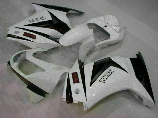 Affordable 2008-2012 White Black Kawasaki EX250 Motorcycle Bodywork