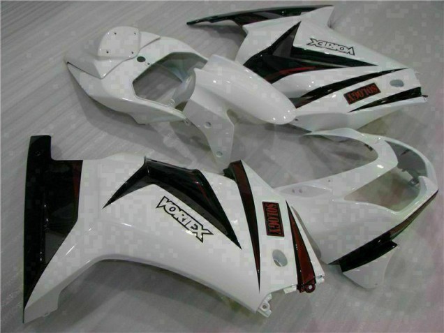 Affordable 2008-2012 White Black Kawasaki EX250 Motorcycle Bodywork