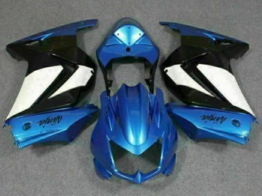 Affordable 2008-2012 Blue White Black Ninja Kawasaki EX250 Motorbike Fairing Kits