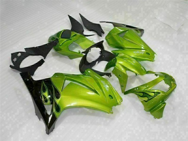 Affordable 2008-2012 Green Black Kawasaki EX250 Motorcyle Fairings