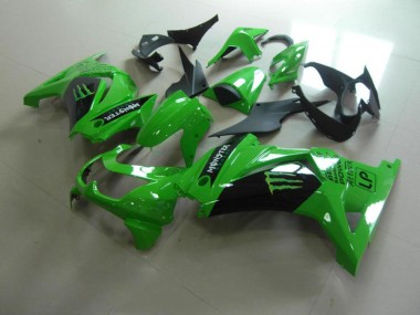 Affordable 2008-2012 New Green Monster Kawasaki Ninja ZX250R Motorcycle Fairing Kits & Plastic Bodywork MF3600