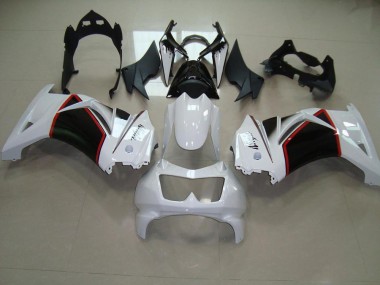 Affordable 2008-2012 Pearl White Black Kawasaki Ninja ZX250R Motorcycle Fairing Kits & Plastic Bodywork MF3617