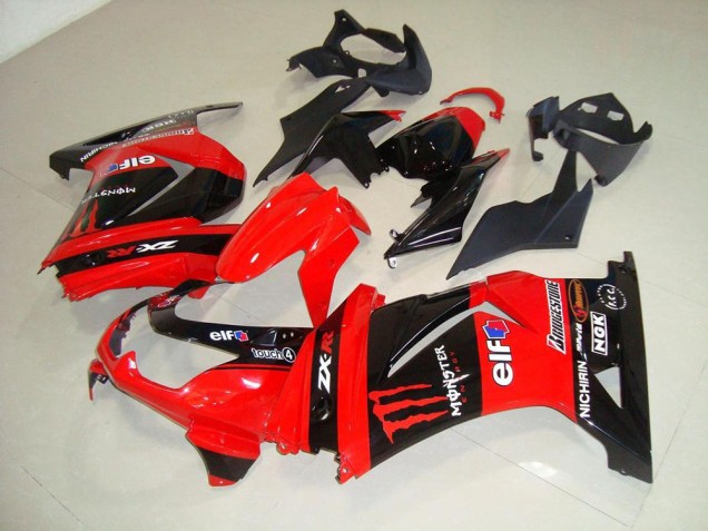 Affordable 2008-2012 Red Monster Kawasaki ZX250R Motor Fairings Affordable 2008-2012 Red Monster Kawasaki ZX250R Motor Fairings