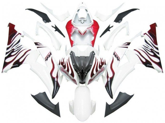 Affordable 2008-2016 White Red Flame R6 Yamaha YZF R6 Motorbike Fairing Affordable 2008-2016 White Red Flame R6 Yamaha YZF R6 Motorbike Fairing