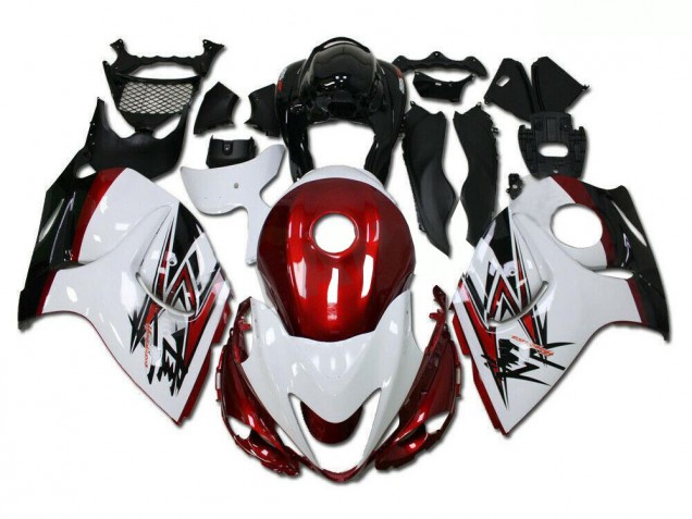 Affordable 2008-2019 White Red Suzuki GSXR 1300 Hayabusa Motorcycle Fairings Kits Affordable 2008-2019 White Red Suzuki GSXR 1300 Hayabusa Motorcycle Fairings Kits
