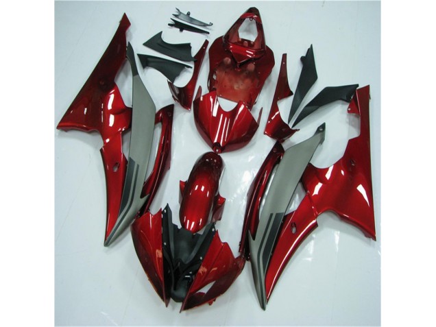 Affordable 2008-2016 Red Grey Yamaha YZF R6 Motorcycle Fairings Kits Affordable 2008-2016 Red Grey Yamaha YZF R6 Motorcycle Fairings Kits