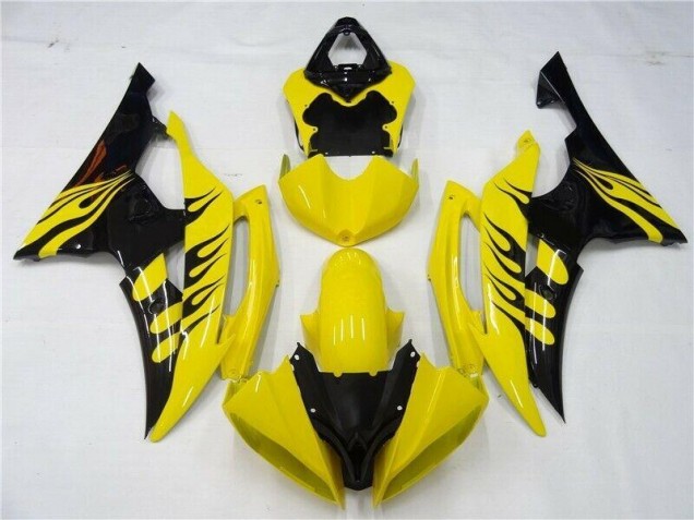 Affordable 2008-2016 Yellow Black Yamaha YZF R6 Motorcycle Replacement Fairings Affordable 2008-2016 Yellow Black Yamaha YZF R6 Motorcycle Replacement Fairings