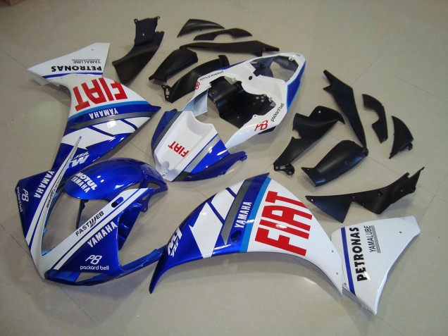 Affordable 2009-2011 Blue White Fiat Yamaha YZF R1 Replacement Motorcycle Fairings Affordable 2009-2011 Blue White Fiat Yamaha YZF R1 Replacement Motorcycle Fairings