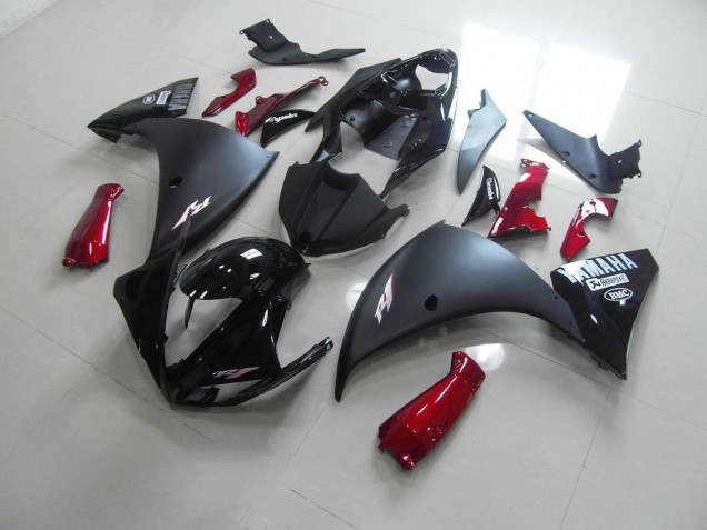 Affordable 2009-2011 Matte Black Red Yamaha YZF R1 Motorcycle Replacement Fairings Affordable 2009-2011 Matte Black Red Yamaha YZF R1 Motorcycle Replacement Fairings