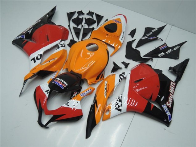 Affordable 2009-2012 Orange Red Black Repsol Honda CBR600RR Motorcyle Fairings