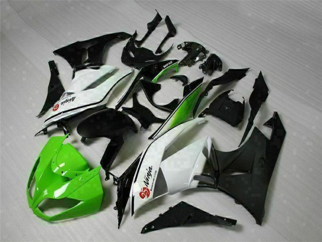 Affordable 2009-2012 Green Black White 25 Kawasaki ZX6R Bike Fairings Affordable 2009-2012 Green Black White 25 Kawasaki ZX6R Bike Fairings