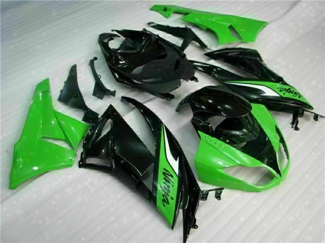 Affordable 2009-2012 Black Green Kawasaki ZX6R Bike Fairing Kit Affordable 2009-2012 Black Green Kawasaki ZX6R Bike Fairing Kit