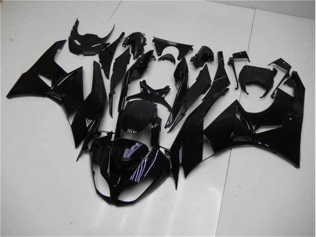 Affordable 2009-2012 Glossy Black Kawasaki ZX6R Motorbike Fairing