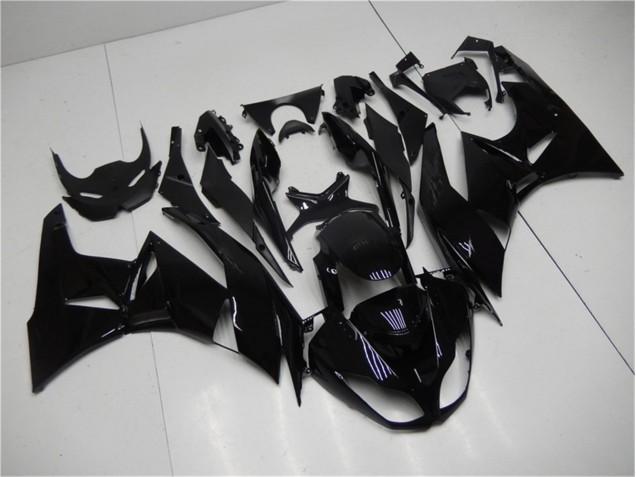 Affordable 2009-2012 Glossy Black Kawasaki ZX6R Motorbike Fairing