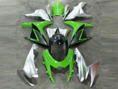 Affordable 2011-2020 Green Silver Suzuki GSXR 600/750 K11 Motorcycle Fairing Kits & Plastic Bodywork MF0093