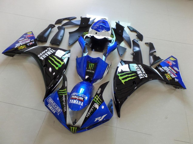 Affordable 2012-2014 Blue Black Monster Yamaha YZF R1 Motorbike Fairing Affordable 2012-2014 Blue Black Monster Yamaha YZF R1 Motorbike Fairing