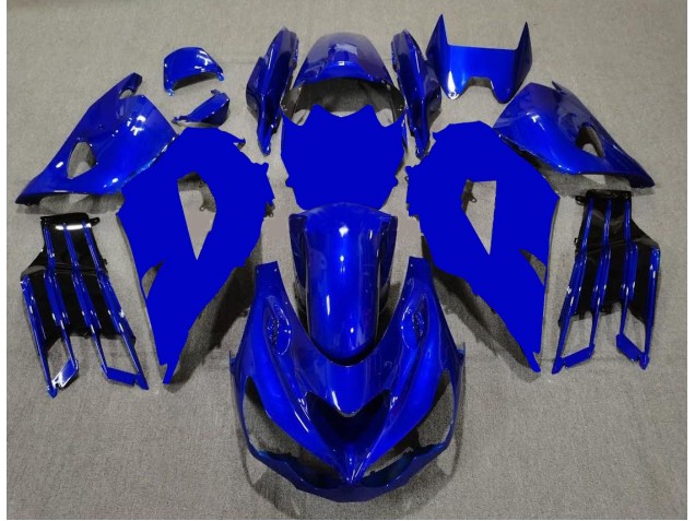 Affordable 2012-2021 Blue Black Kawasaki ZX14R ZZR1400 Motor Fairings Affordable 2012-2021 Blue Black Kawasaki ZX14R ZZR1400 Motor Fairings