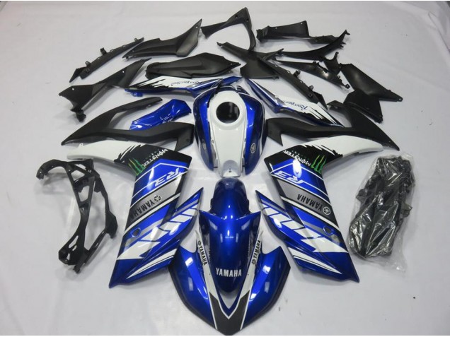 Affordable 2015-2022 Monster Blue Yamaha YZF R3 Motorcyle Fairings Affordable 2015-2022 Monster Blue Yamaha YZF R3 Motorcyle Fairings