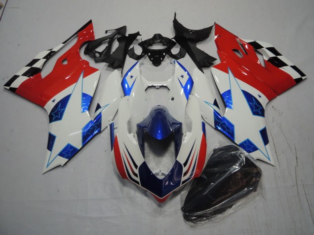 Affordable 2011-2014 White Blue Red Ducati 1199 Bike Fairing Affordable 2011-2014 White Blue Red Ducati 1199 Bike Fairing