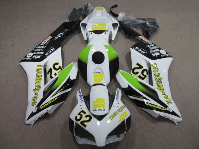 Affordable 2004-2005 White Green Hannspree 52 Honda CBR1000RR Replacement Motorcycle Fairings