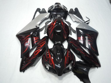 Affordable 2004-2005 Black Red Flame Honda CBR1000RR Motorbike Fairing