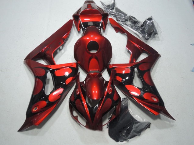 Affordable 2006-2007 Red Black Honda CBR1000RR Bike Fairing Kit