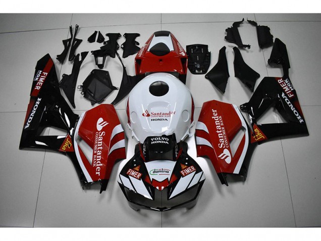 Affordable 2012-2016 Black White Red Santander Honda CBR1000RR Moto Fairings