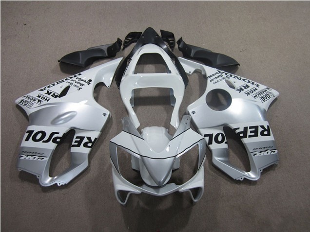 Affordable 2001-2003 Silver Repsol Honda CBR600 F4i Motor Fairings