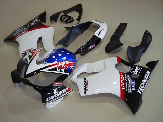 Affordable 2004-2007 White Blue DENSO HRC Carrera Honda CBR600 F4i Bike Fairing