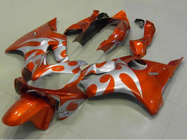 Affordable 2004-2007 Orange Silver Honda CBR600 F4i Motor Bike Fairings