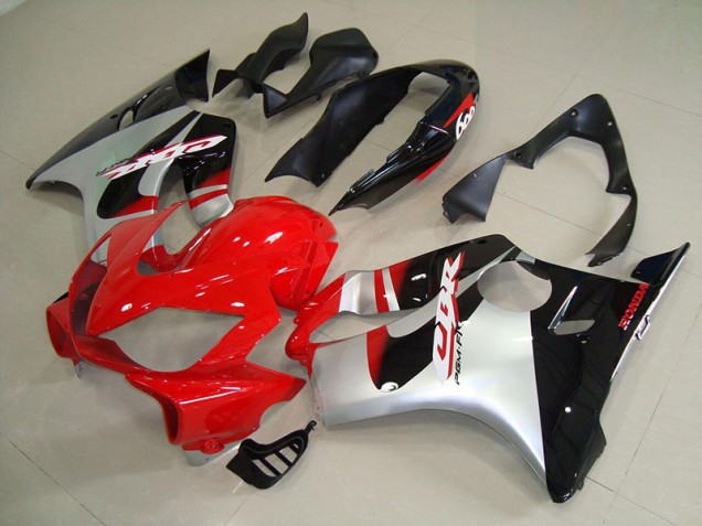 Affordable 2004-2007 Red Silver Honda CBR600 F4i Replacement Motorcycle Fairings