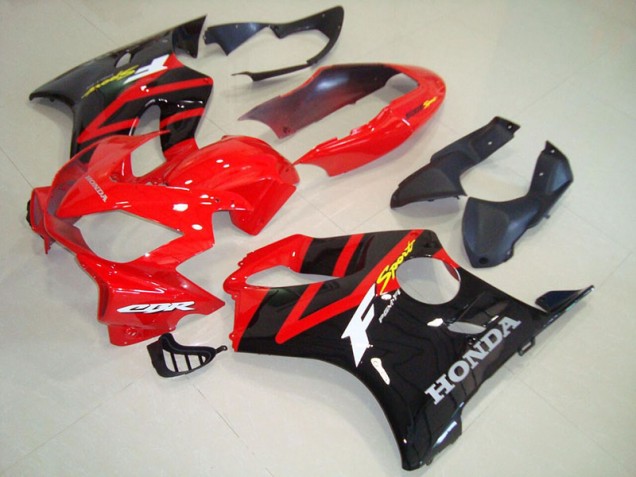 Affordable 2004-2007 Black Red Honda CBR600 F4i Bike Fairing Kit