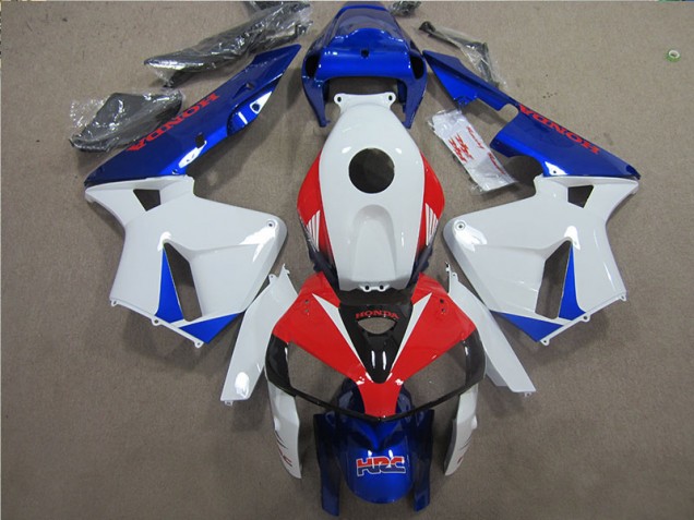 Affordable 2005-2006 White Blue Red HRC Honda CBR600RR Motorcycle Fairings Kits Affordable 2005-2006 White Blue Red HRC Honda CBR600RR Motorcycle Fairings Kits