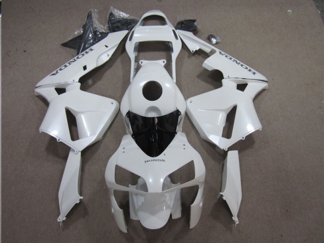 Affordable 2005-2006 White Honda CBR600RR Motorcycle Replacement Fairings Affordable 2005-2006 White Honda CBR600RR Motorcycle Replacement Fairings