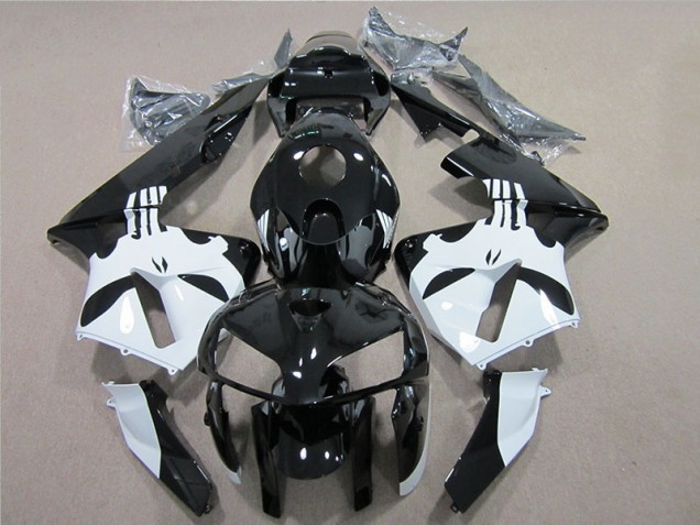 Affordable 2005-2006 Black White Honda CBR600RR Motorcylce Fairings Affordable 2005-2006 Black White Honda CBR600RR Motorcylce Fairings
