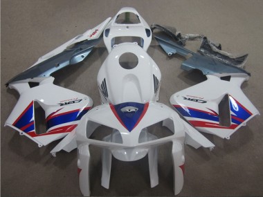 Affordable 2005-2006 White Blue Red Honda CBR600RR Motorcycle Fairing