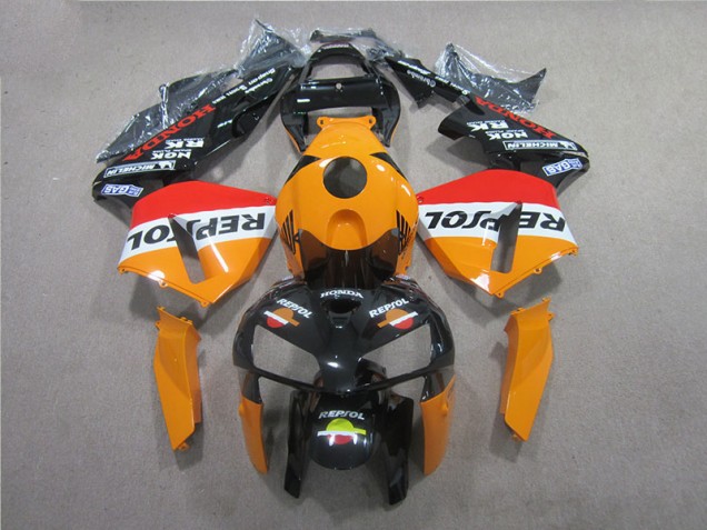 Affordable 2005-2006 Orange Black Repsol Honda CBR600RR Motorcyle Fairings