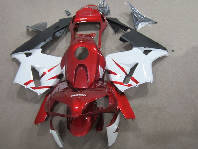 Affordable 2005-2006 Red White Honda CBR600RR Motorcycle Fairings
