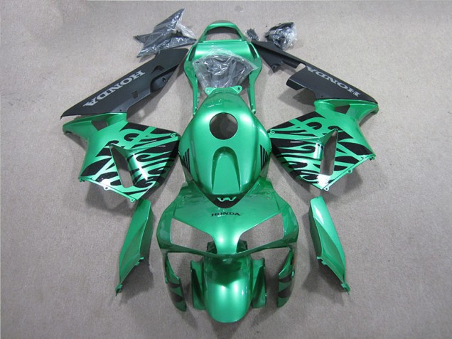 Affordable 2005-2006 Green Black Honda CBR600RR Motorcycle Fairings Kit
