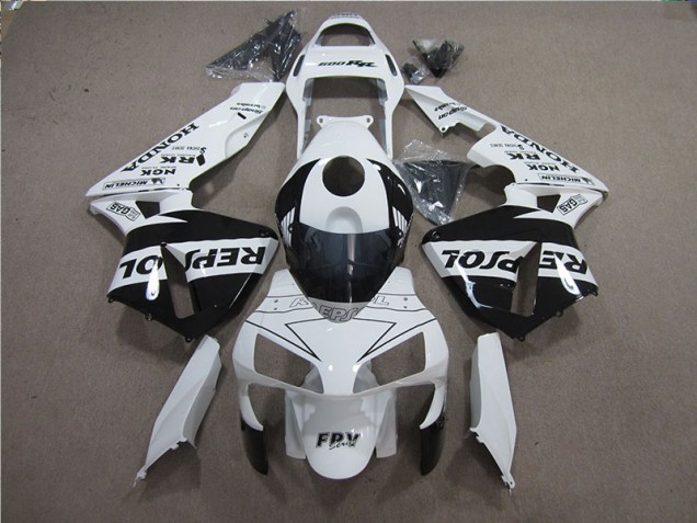 Affordable 2005-2006 White Black Repsol Honda CBR600RR Motorcylce Fairings
