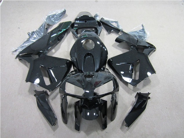Affordable 2005-2006 Black Honda CBR600RR Replacement Fairings